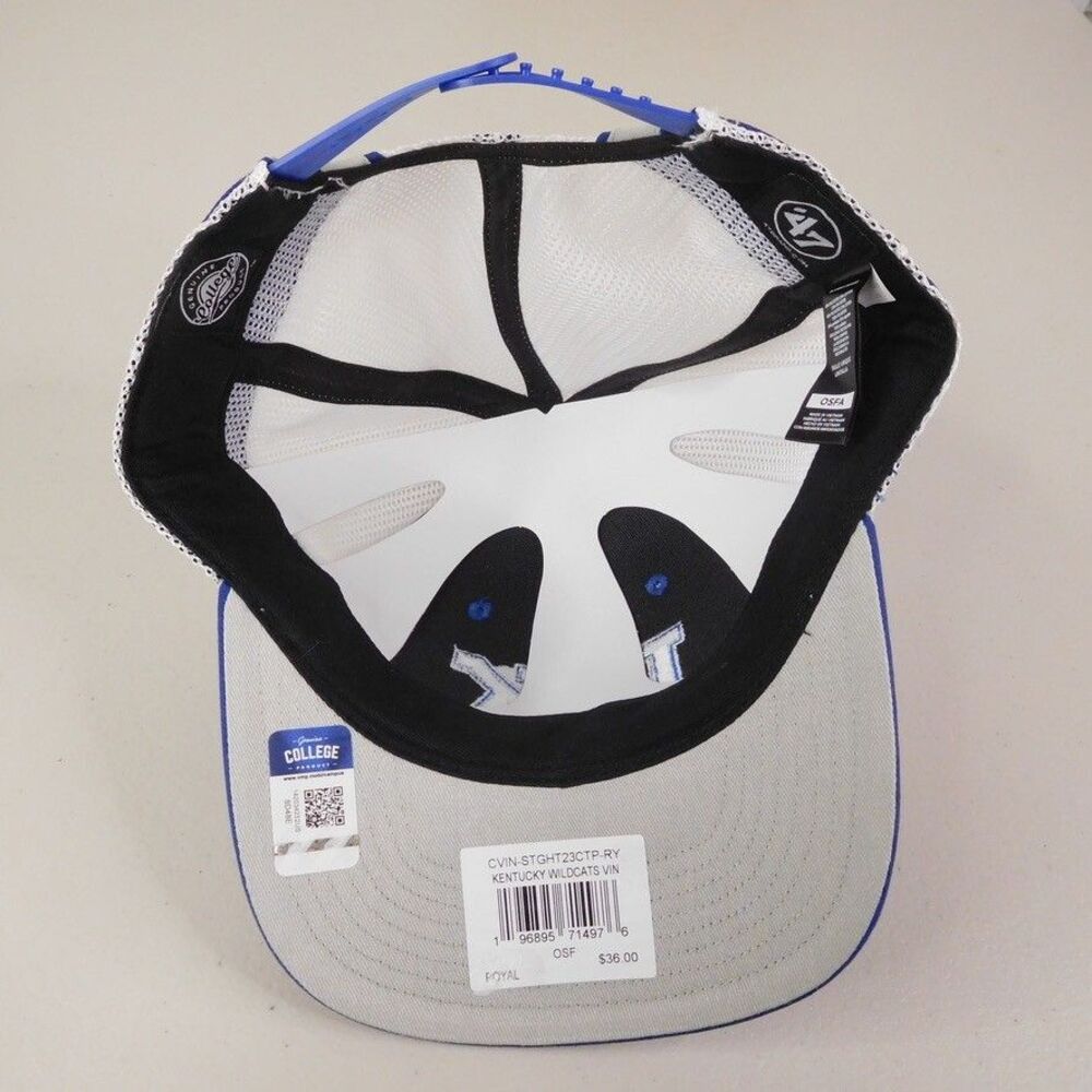 Kentucky Wildcats Hat 47 Trucker Blue Straight 8 Adjustable Snapback Cap UK Mens - Picture 8 of 10